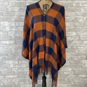 Matilda Jane Plaid Button Down Poncho